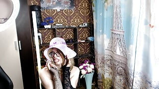 slut in a hat with a small dick