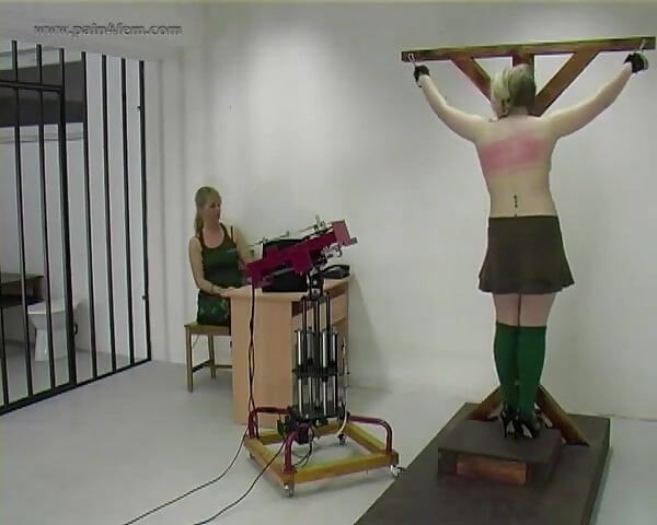 Amy Spanking Machine - Bare Back Whipping