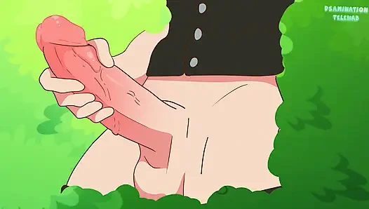 Kanroji Mitsuri im boot und von einem tauchplatz mit einem dildo gefickt (Tanjiro und Zenitsu beobachten das) Demon Slayer hentai anime