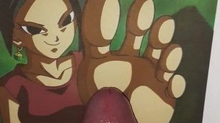 Kefla (Dragon Ball Super) con i piedi e omaggio