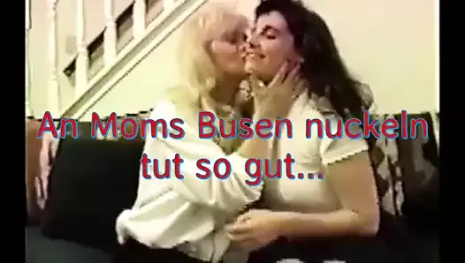 Sucking on moms tits