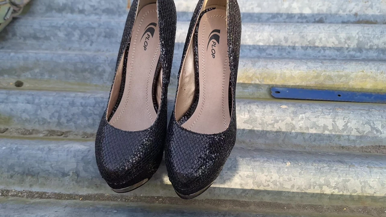 My ex-girlfriend's shoes. She left them with me. Their fate is in your hands. Should I destroy them? Should they suffer?