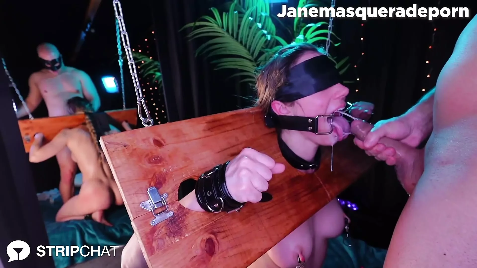 Janemasqueradeporn BDSM bondage with slapping before blowjob deepthroat - on Stripchat