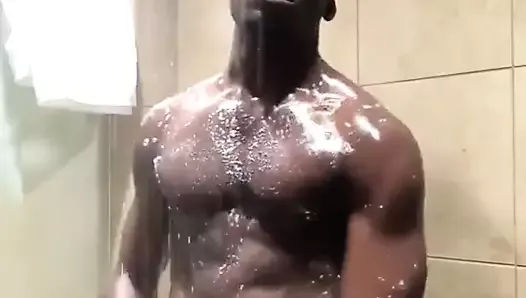 hot black huge cock in the shower