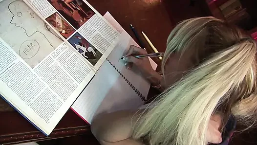 Ravishing blonde college girl loves playing impure games