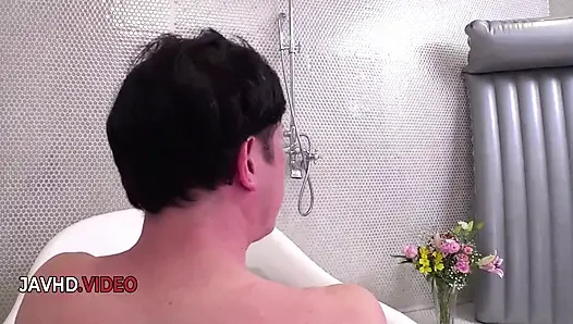 Passionate Asian Soap Play Leads To Hot Sex With Mahoro Yoshino