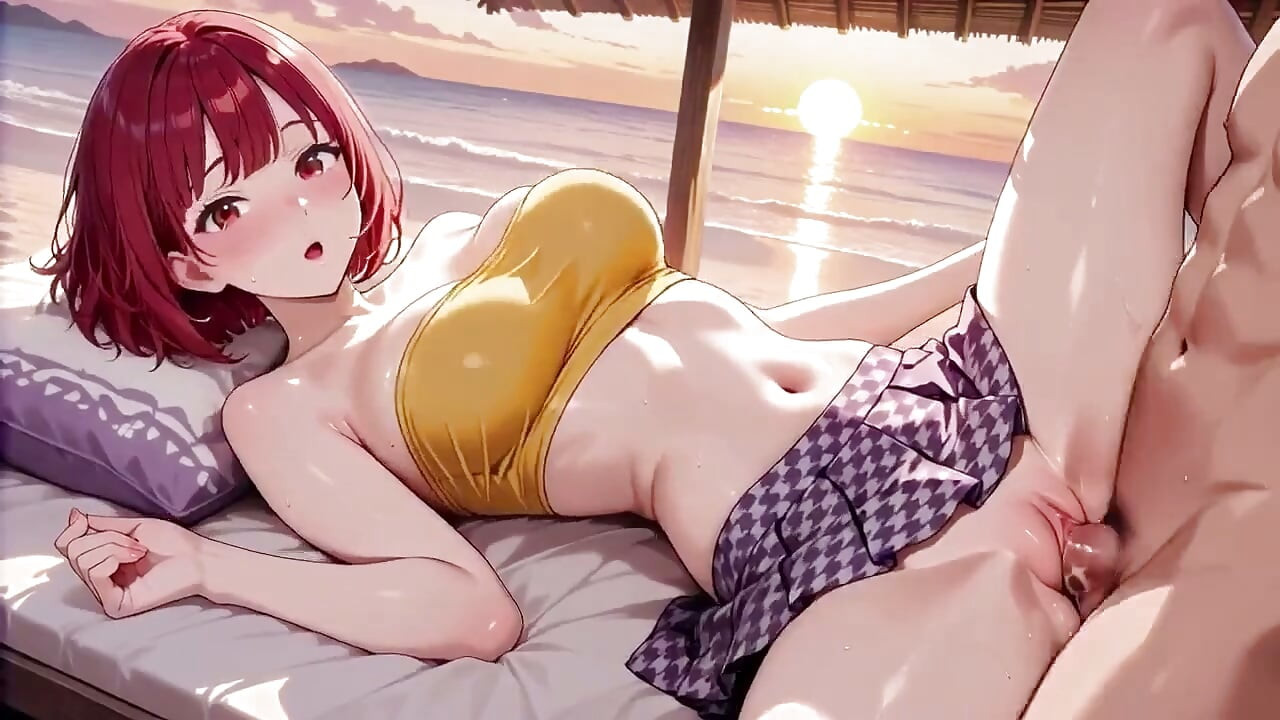 You'll Never Guess How Deep This Redhead Hentai Babe Takes It at Sunset