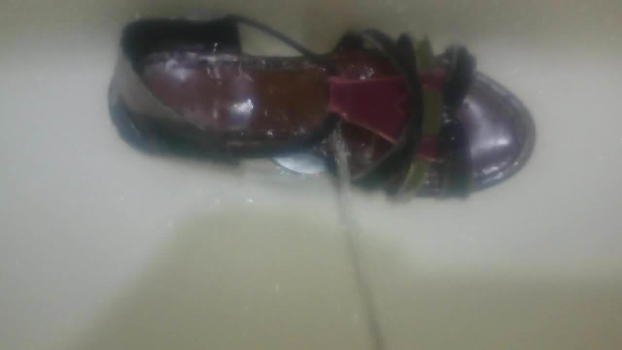 Pissing on Milf's Shoe