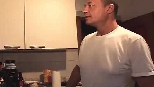 Granny From France Got Fucked in the Kitchen