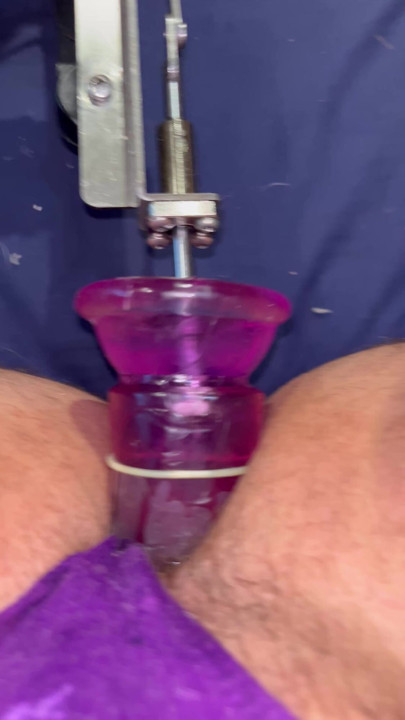 Massive dildo on my fuck machine