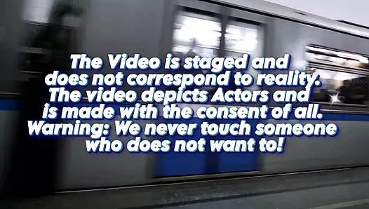 Stranger Flashing Dick in Train and Offer Him Handjob and Grinding Cock on My Ass