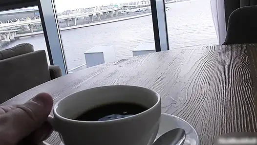Public blow! Teaching my girlfriend's friend how to suck