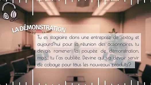 Your boss tries sex toys on you in public - english audio femdom