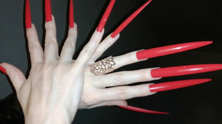 Lady L extreme red nails(video short version)