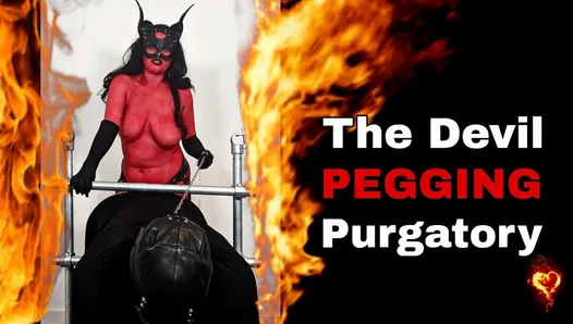 Pegging du diable, purgatoire, cosplay de satan, bondage de pegging brutal nu, bdsm, entraînement de miss corbeau zéro, halloween flr