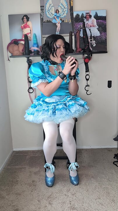 Sissy Candy Playing with Dildos Part 1