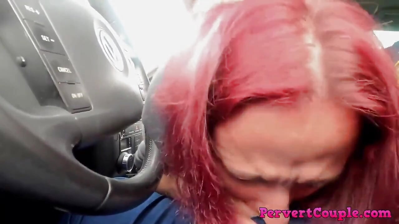 I am eating his cum in the car