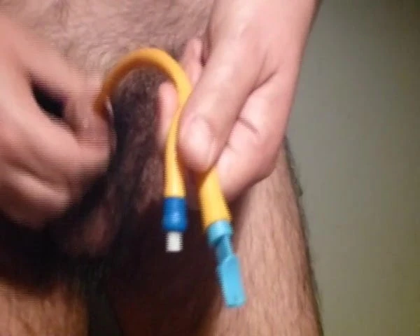 Hard cumming and pissing simultaneously (with a CH 24 Foley)