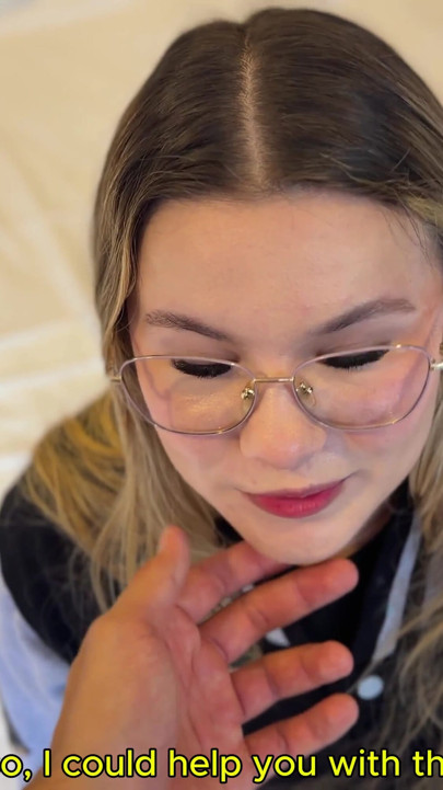 INNOCENT AND SHY COLLEGE NERD. We studied in a cabin in the woods and I found out that she was a nymphomaniac | Clip 1