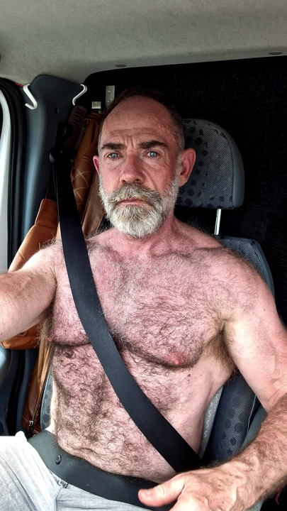 Driving shirtless