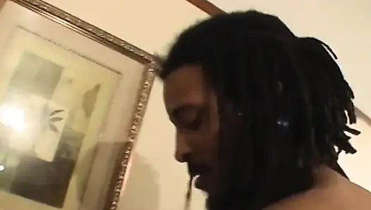 Koca sikli zenci adam beyaz tatlı grup Marley Mason'a kırmızı kıyafetle çakıyor