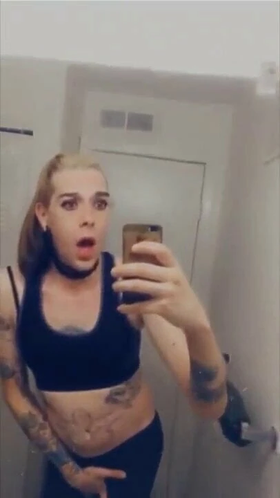 Trans Goddess Plays with her she Cock