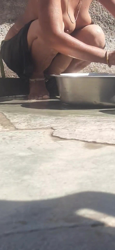 Must-share moment from "The desi sister-in-law of the village is showing off her beautiful burr by cleaning her pussy hair"