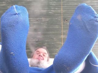 Grosses chaussettes bleues