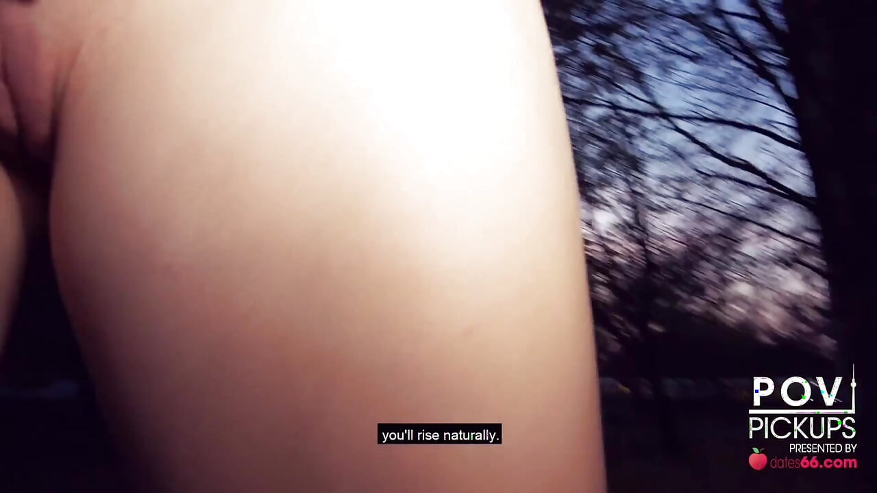 German Blonde Babe drives Naked Through the City + Public Fuck