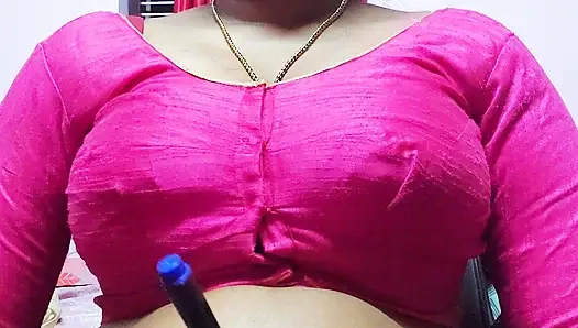 Beautiful Indian sister-in-law called her boyfriend at home