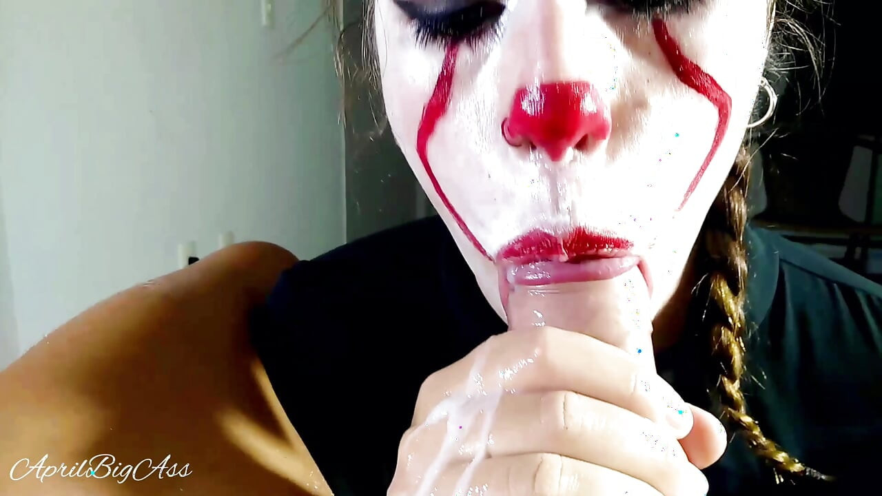 Halloween, IT is addicted to cock and cum, she "swallows everything" 3-3