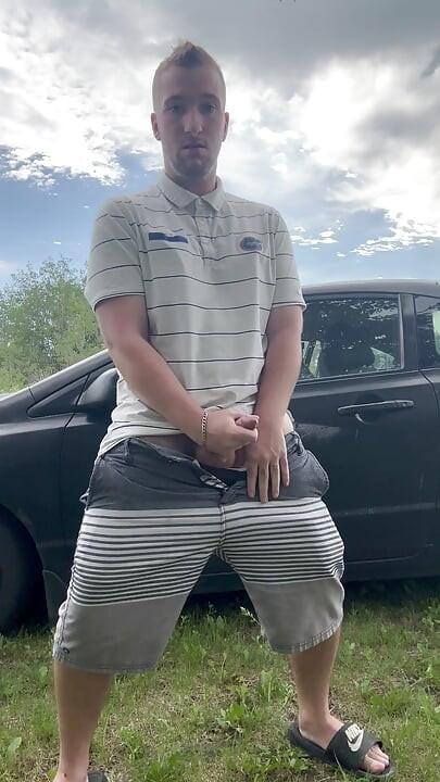 Almost got caught jerking off in public