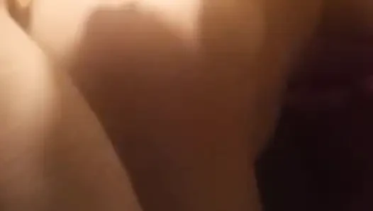 Fucked my hot wife with hands behind her back, standing, doggy style