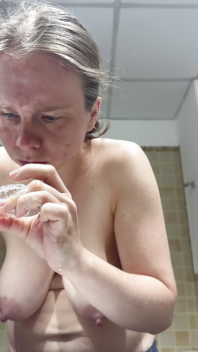 Teen Brushes Her Teeth and Puts on Her Retainers