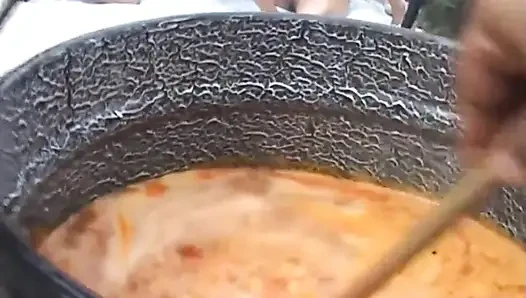 Açık havada ateşli amatör seks partisi