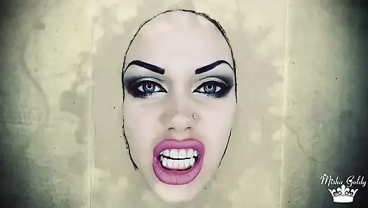 Free your dark goddess from wall JOI