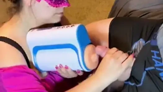 My step son takes forever to cum.