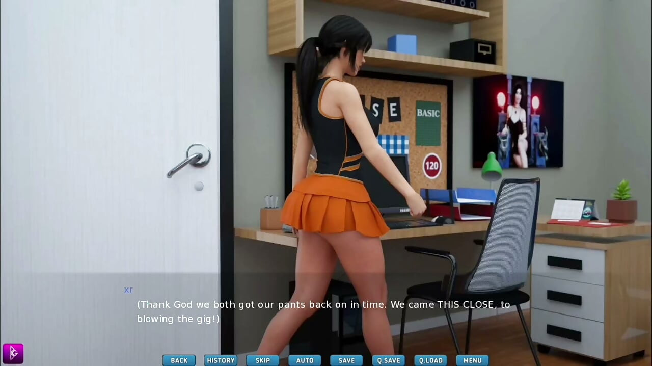 Lady deepthroats and sucks big white cock - gameplay  part 3