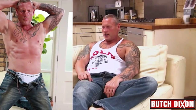 British Muscle Daddy Jerks Off