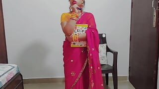 Indian teacher fucked hard with two big cocks in her pussy