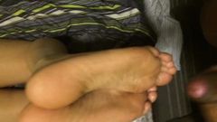 cuming on my indian foot mistress feet