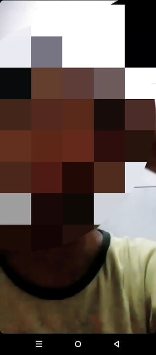 I recorded the cellphone screen during a video call with a hot widow part1