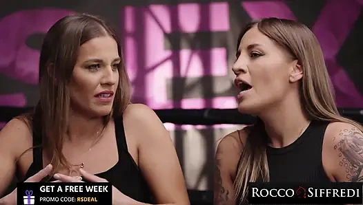 ROCCO SIFFREDI - красотку Eveline Dellai наполнили сливками после хардкорной межрасовой анальной сессии