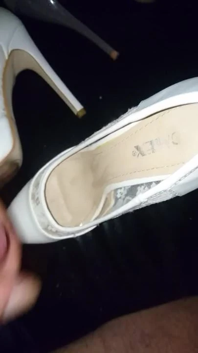 first cum in naughty girls wedding heels