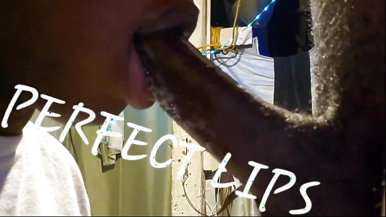 PERFECT LIPS made him bust a hard NUT!!! from her sloppily deepthroating his dick