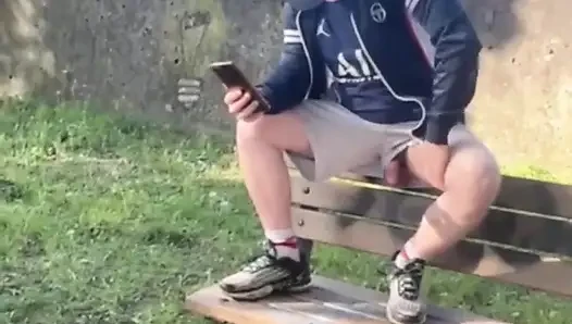 Amateur Boy Lost a Bet and Had to Expose and Touch His Cock in a Park