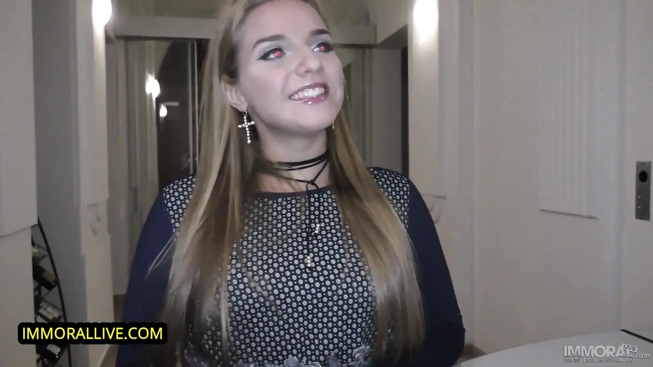 Blonde babe looks like a bond girl comes to porn casting