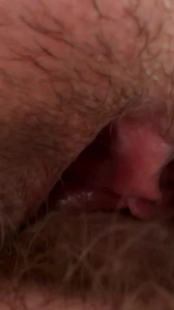 Captivating moment from "Slow fucking wife's pussy and pissing inside. Close-up"