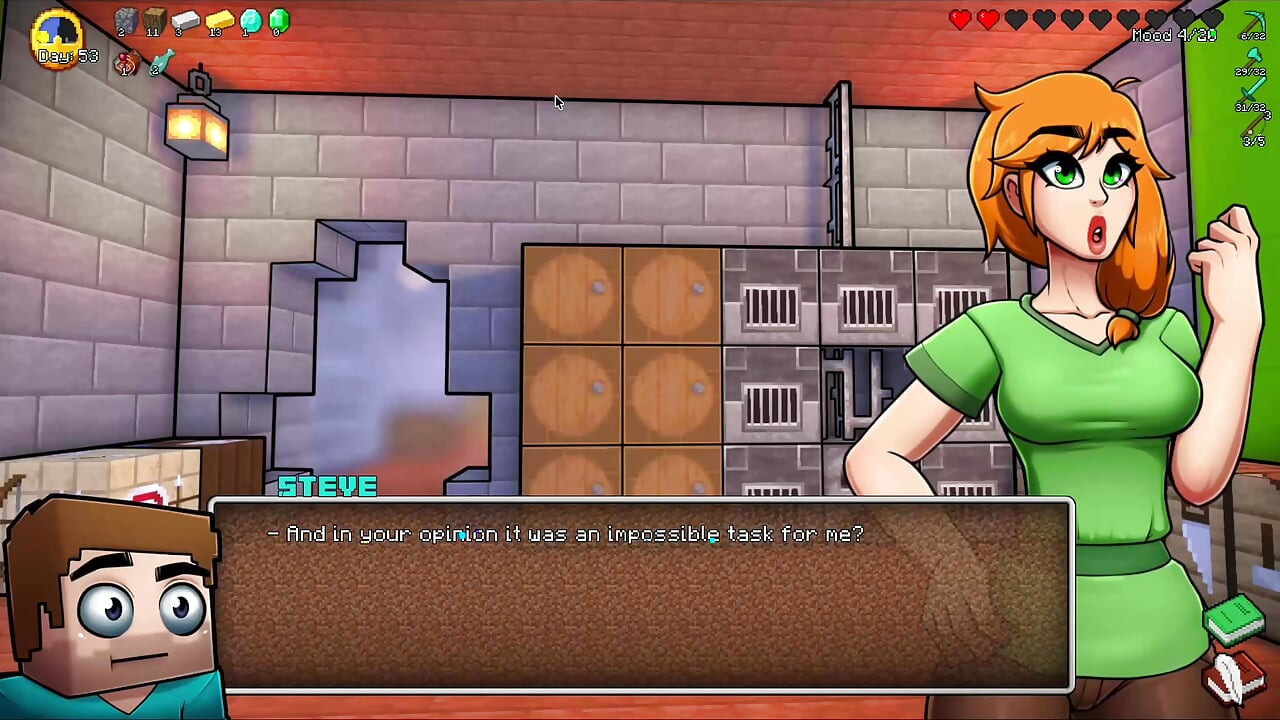 HornyCraft Minecraft Parody - Ο Alex δίνει στον Steve την καλύτερη μαλακία ποτέ για σμαράγδια