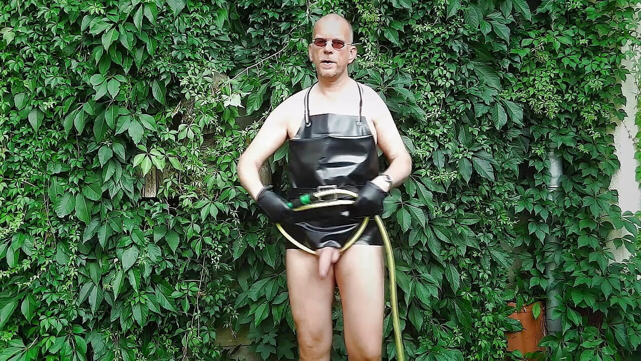 The Horny Rubber Gardener 26 (Wet Play & Piss)